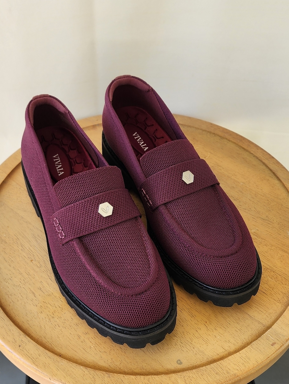 Vivaia Francesca Burgundy Casual Loafers Womens 10 - Picture 5 of 13